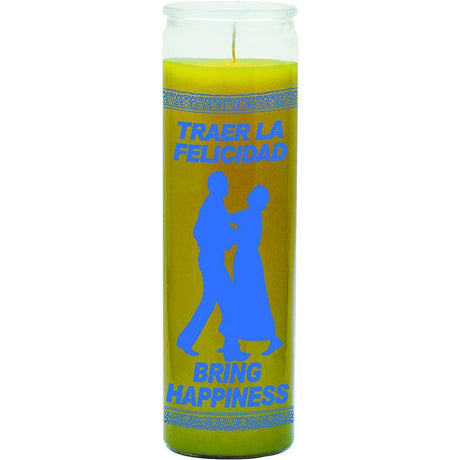 7 Day Glass Candle Bring Happiness - Yellow - Magick Magick.com