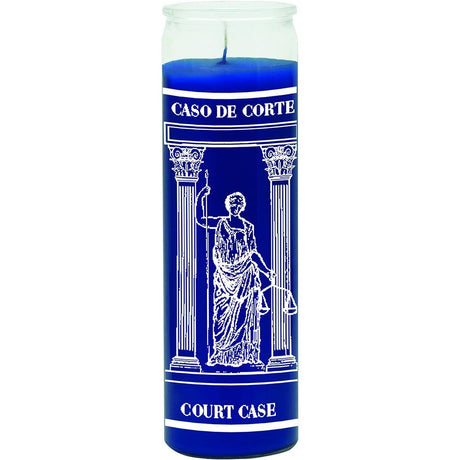 7 Day Glass Candle Court Case - Blue - Magick Magick.com
