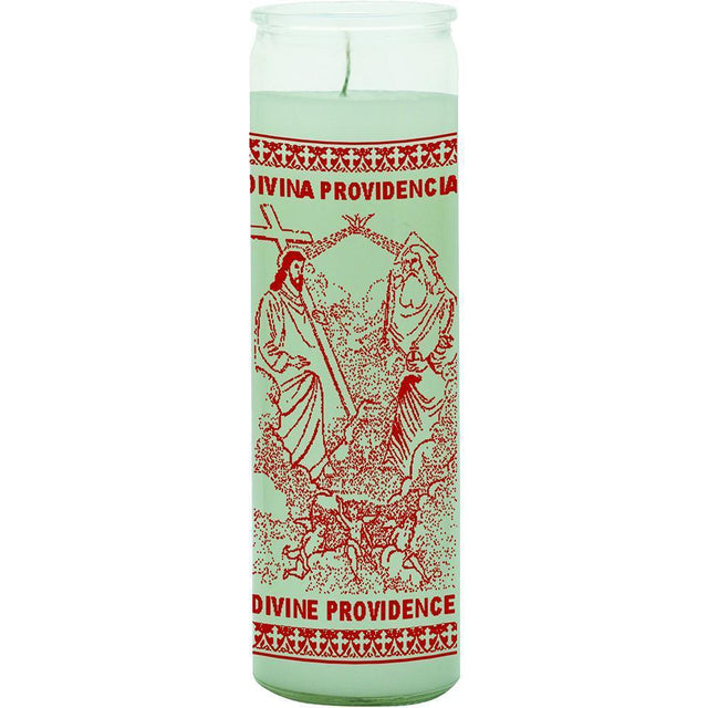 7 Day Glass Candle Divine Providence - White - Magick Magick.com