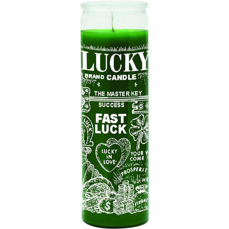 7 Day Glass Candle Fast Luck - Green - Magick Magick.com