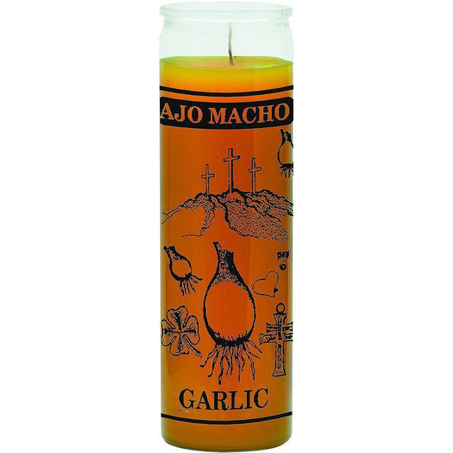 7 Day Glass Candle Garlic - Gold - Magick Magick.com