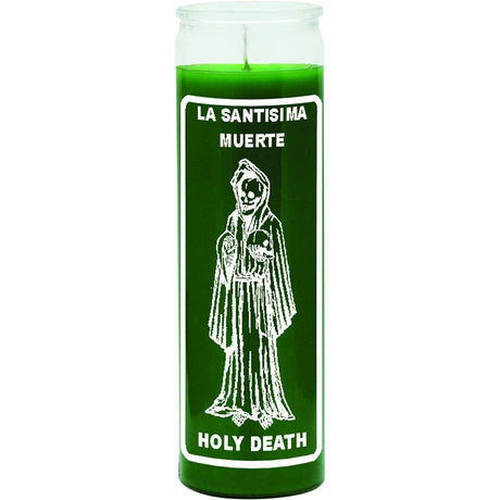7 Day Glass Candle Holy Death - Green - Magick Magick.com