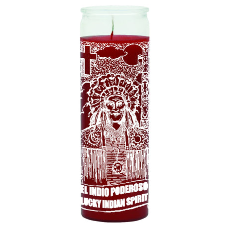 7 Day Glass Candle Indian Spirit - Red - Magick Magick.com