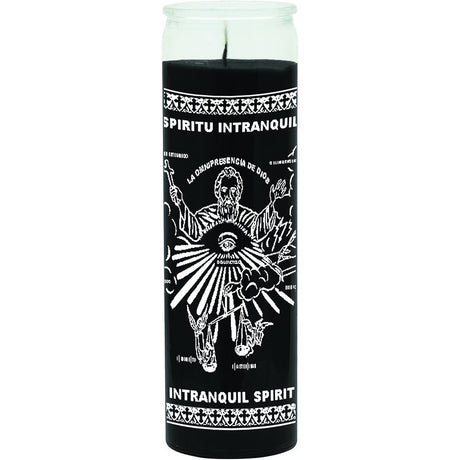 7 Day Glass Candle Intranquil Spirit - Black - Magick Magick.com