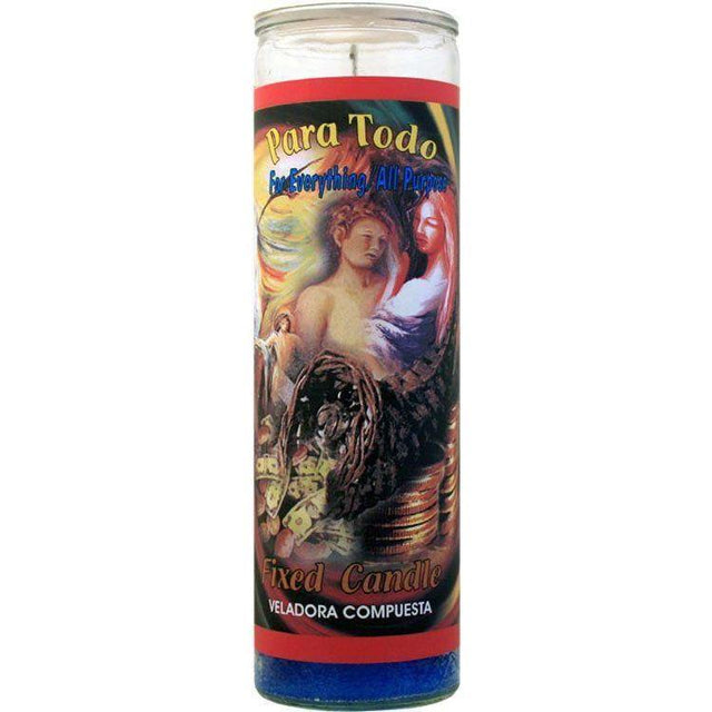 7 Day Glass Candle Mystical Fixed - For Everything / All Purpose - Blue - Magick Magick.com