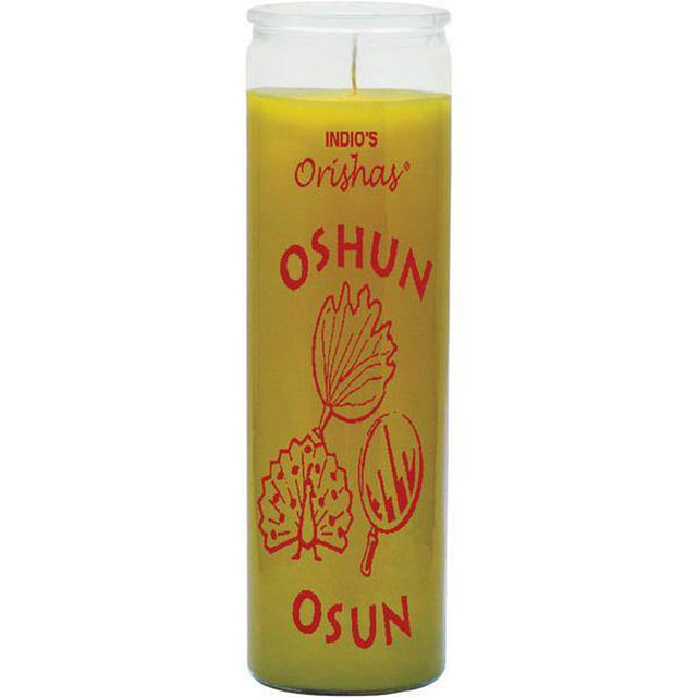 7 Day Glass Candle Orishas Oshun - Yellow - Magick Magick.com