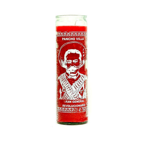 7 Day Glass Candle Pancho Villa - Red - Magick Magick.com