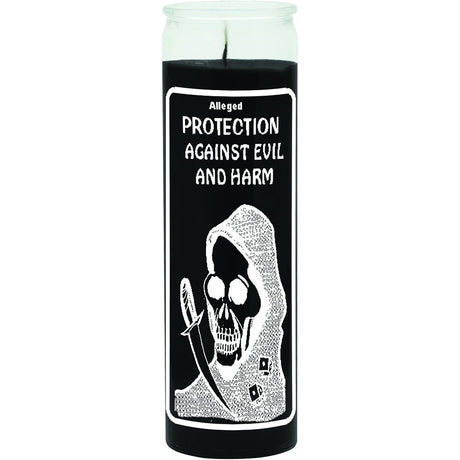 7 Day Glass Candle Protection Against Evil - Black - Magick Magick.com