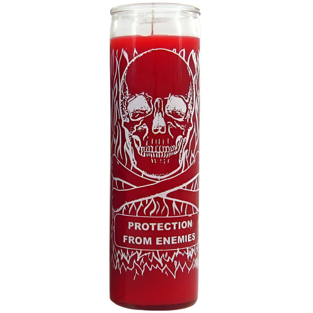 7 Day Glass Candle Protection from Enemies - Red - Magick Magick.com