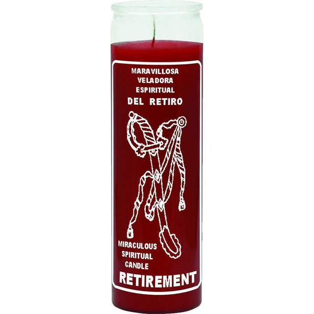 7 Day Glass Candle Retirement - Red - Magick Magick.com