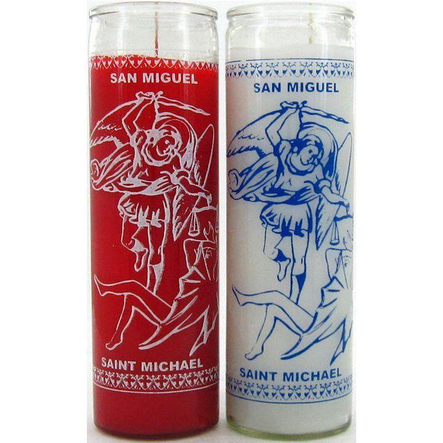 7 Day Glass Candle St. Michael - Red - Magick Magick.com