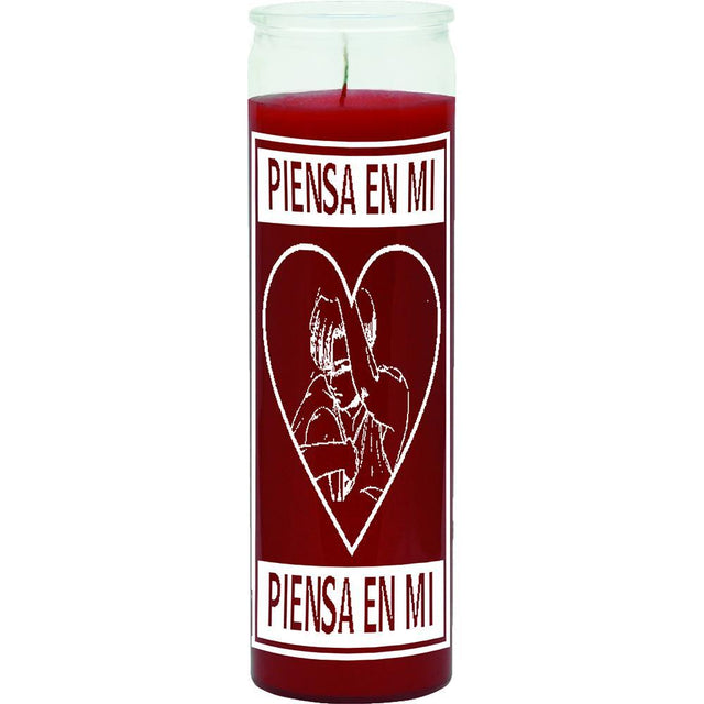 7 Day Glass Candle Think of Me - Red - Magick Magick.com