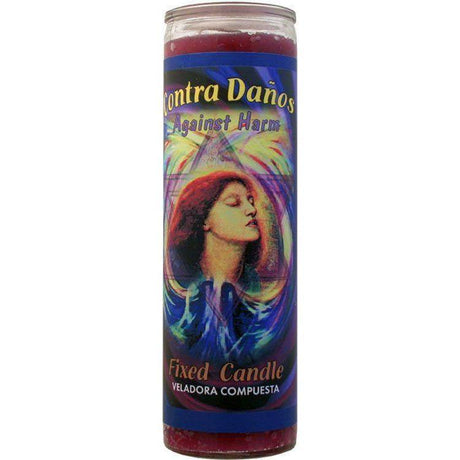 7 Day Glass Candle Velas Misticas - Against Harm - Purple - Magick Magick.com