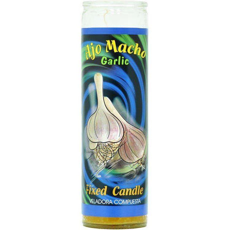 7 Day Glass Candle Velas Misticas - Garlic - Yellow - Magick Magick.com