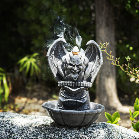 7" Gargoyle Resin Backflow Incense Burner - Magick Magick.com