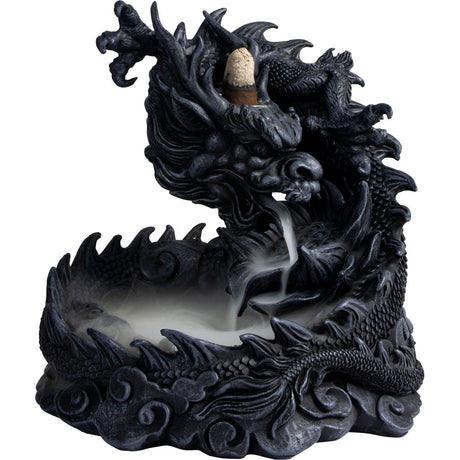 7" Polyresin Backflow Incense Burner - Chinese Dragon - Magick Magick.com