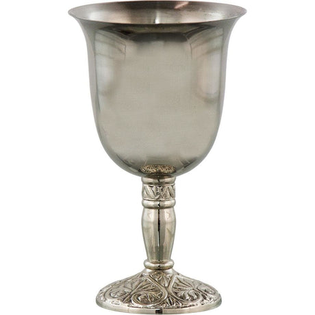 7" Resin & Stainless Steel Stainless Steel Chalice / Goblet - Plain - Magick Magick.com