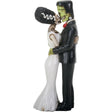 7" Skeleton Statue - Frankenstein and Bride Kissing - Magick Magick.com