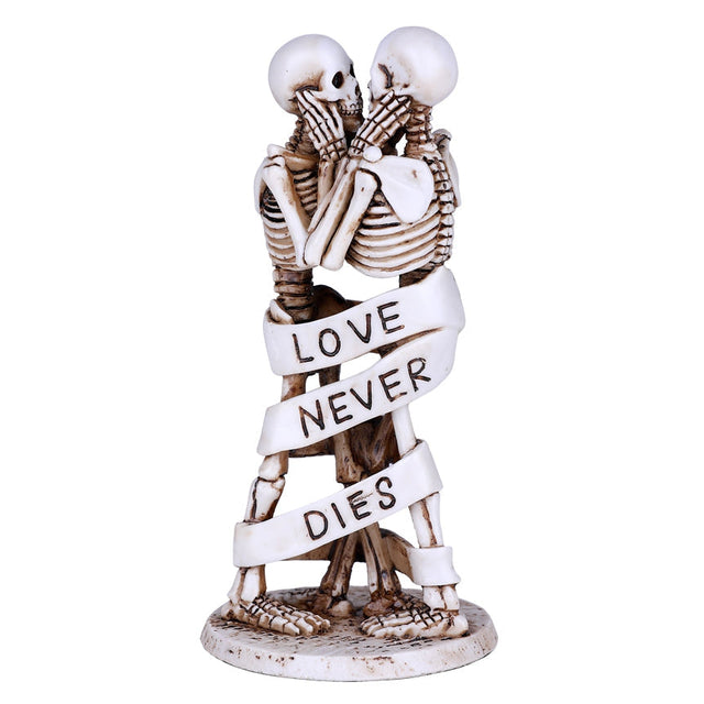 7" Skeleton Statue - Love Never Dies Kissing - Magick Magick.com