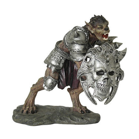 7" Wolfman Warrior with Shield Statue - Magick Magick.com