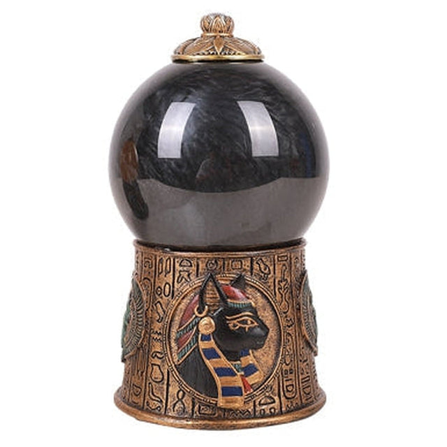 7.25" Bastet Storm Ball Statue - Magick Magick.com