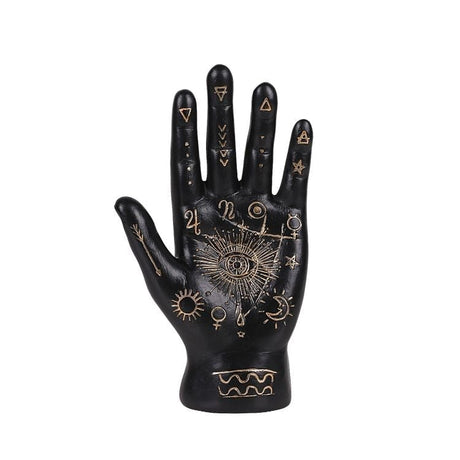 7.25" Fortune Teller Palmistry Figurine - Black - Magick Magick.com
