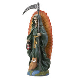 7.25" Santa Muerte Green Statue - Magick Magick.com