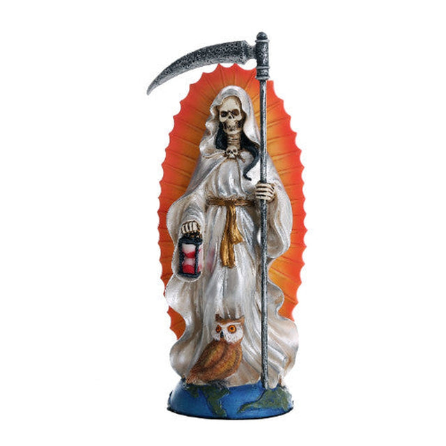 7.25" Santa Muerte Skeleton Statue - White - Magick Magick.com