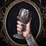 7.4" Resin & Stainless Steel Chalice / Goblet - Sacret Cat Goblet - Magick Magick.com