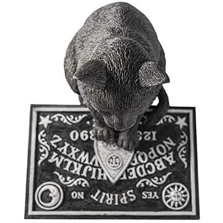 7.5" Black Cat with Spirit Board Ouija Figurine Statue - Magick Magick.com