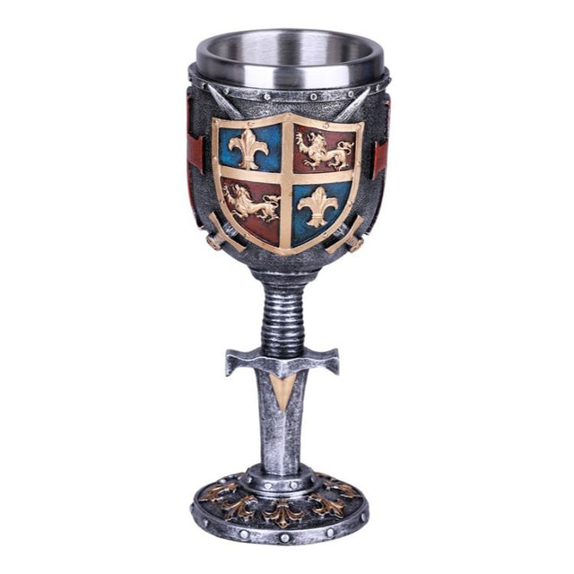 7.5" Resin & Stainless Steel Chalice / Goblet - Medieval - Magick Magick.com