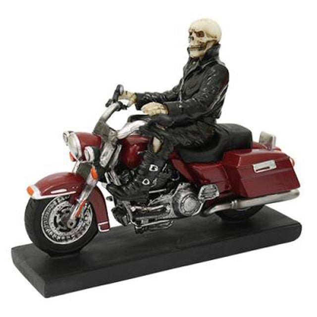 7.5" Skeleton Statue - Biker - Magick Magick.com