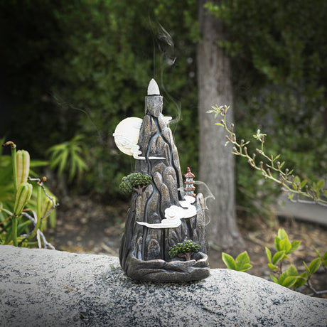7.6" Mountain in the Clouds Backflow Incense Burner - Magick Magick.com