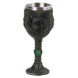 7.6" Resin & Stainless Steel Chalice / Goblet - Black Cat - Magick Magick.com