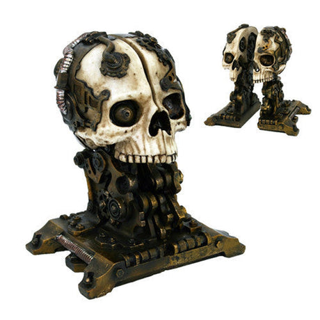 7.6" Steampunk Skull Bookends (Pair) - Magick Magick.com