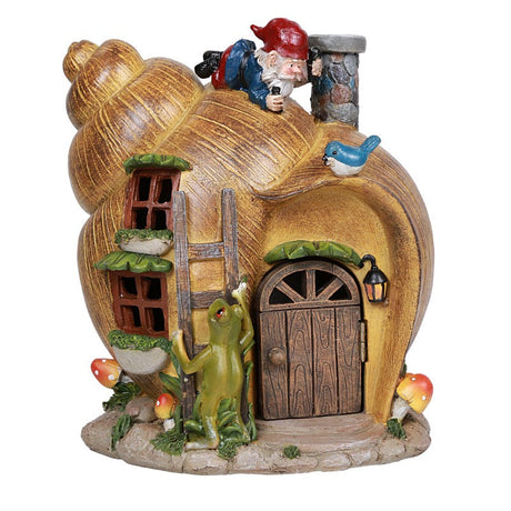 7.75" Gnome Statue - Gnome House Snail Shell - Magick Magick.com