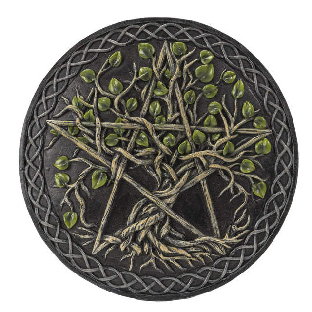 7.8" Tree of Life Pentagram Wall Plaque - Magick Magick.com
