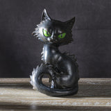 8" Black Cat Sitting Statue - Magick Magick.com