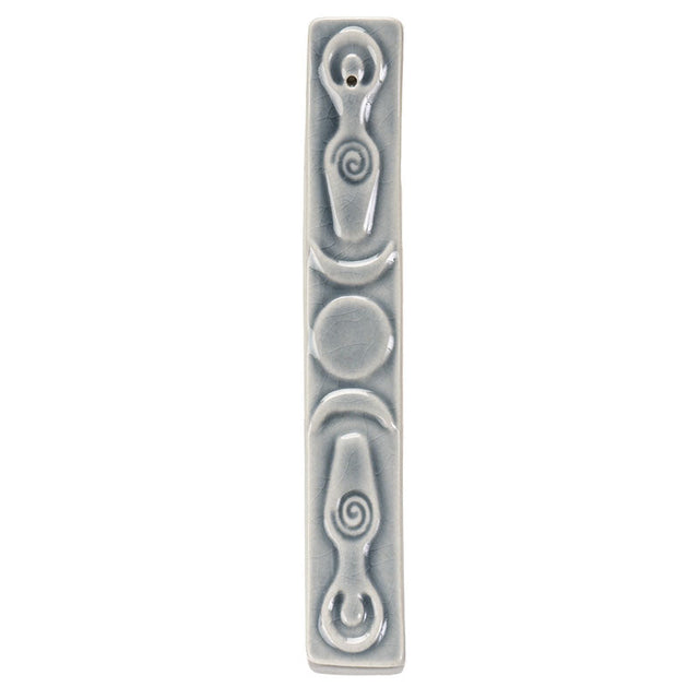 8" Ceramic Stick Incense Holder - Triple Moon Goddess - Magick Magick.com