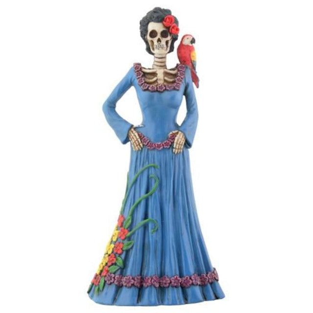 8" Day of the Dead Statue - Blue Lady - Magick Magick.com