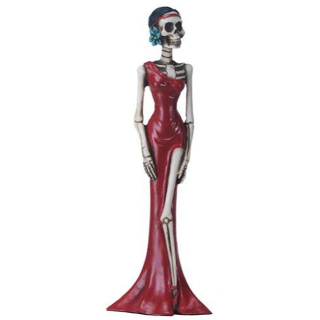 8" Day of the Dead Statue - Red Lady - Magick Magick.com