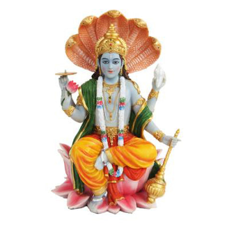 8" Hindu Statue - Vishnu (Colorful) - Magick Magick.com