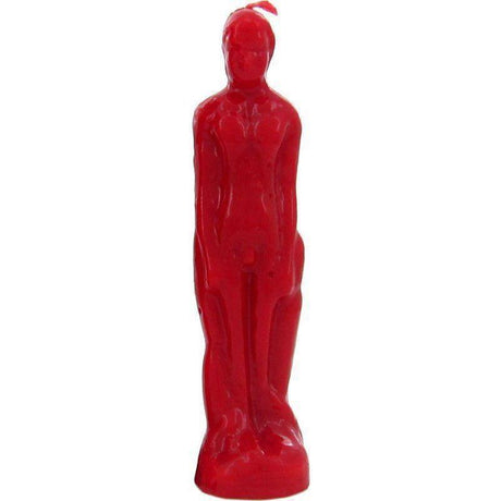 8" Male Candle - Red - Magick Magick.com