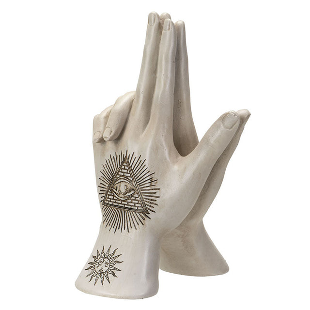 8" Palmistry Hand Statue - Pointed Fingers - Magick Magick.com