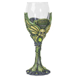 8" Resin & Glass Chalice / Goblet - Absinthe Skull - Magick Magick.com