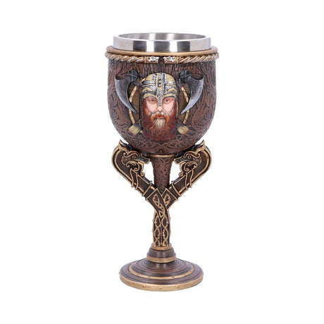 8" Resin & Stainless Steel Chalice / Goblet - Drakkar Viking - Magick Magick.com