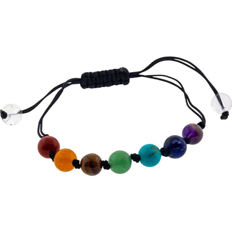 8 mm Adjustable Bracelet Round Beads - Chakra - Magick Magick.com
