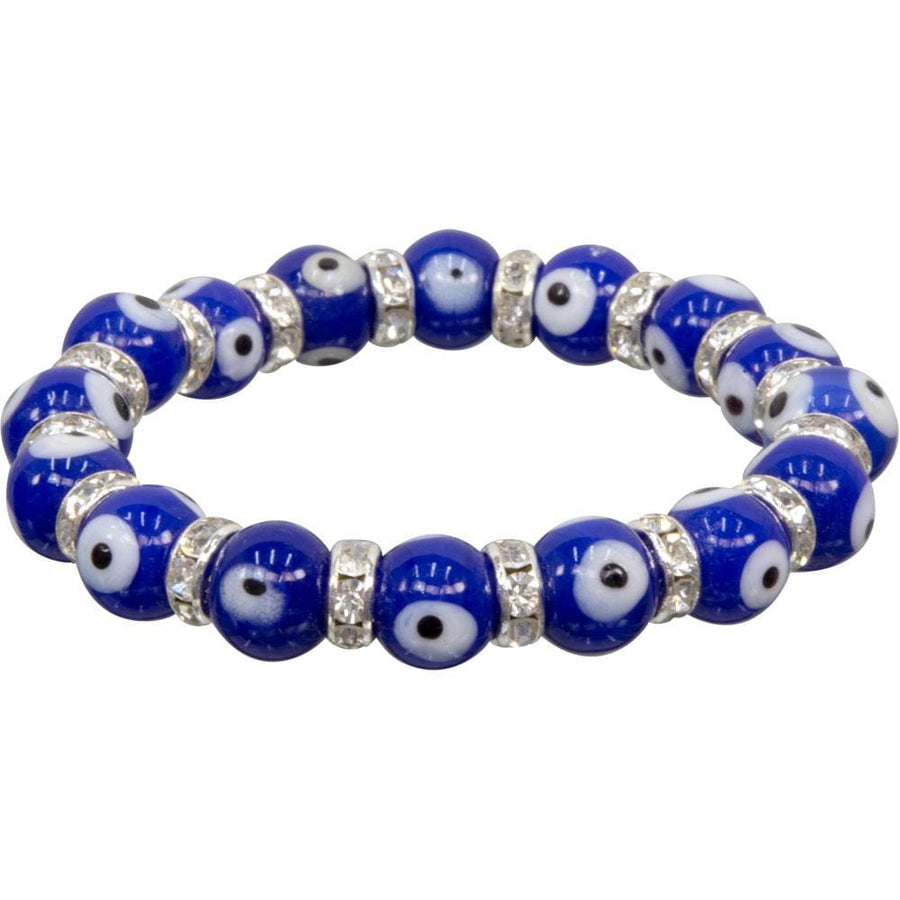 8 mm Elastic Bracelet - Evil Eye Protection Cobalt Blue - Magick Magick.com