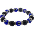 8 mm Elastic Bracelet - Evil Eye Protection - Lava & Cobalt - Magick Magick.com