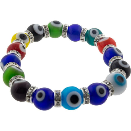 8 mm Elastic Bracelet - Evil Eye Protection Multi Color - Magick Magick.com